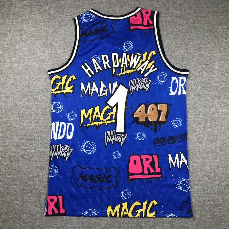 Men Orlando Magic #1 Hardaway Blue 2024 NBA Jersey